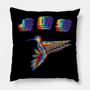 Southwester Rainbow Joy Hummingbird Pillow