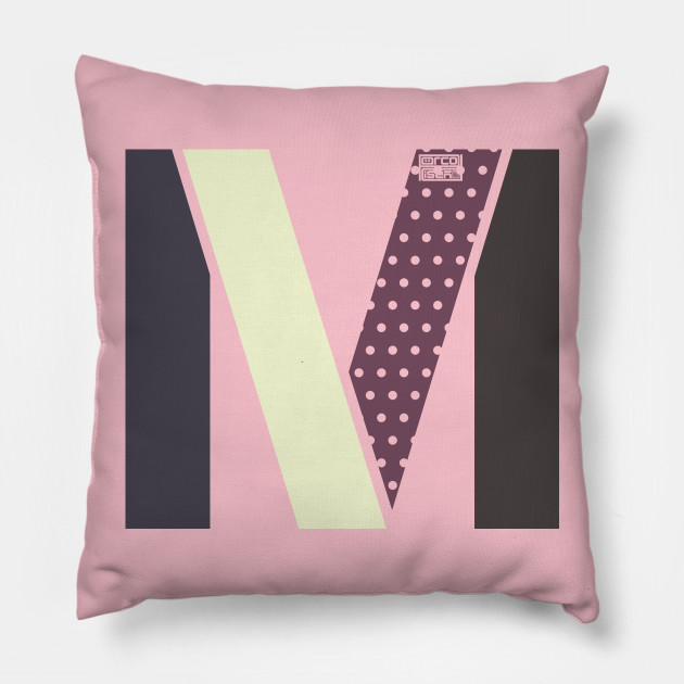 Initial Letter M Ladies Girls Polka Dots Girly Cute Letter M