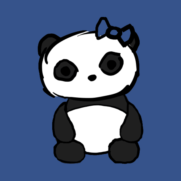 Pawsome Hair Bow Panda by PandaUnni