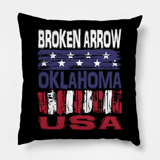 Broken Arrow Oklahoma USA T-Shirt Pillow by Nerd_art