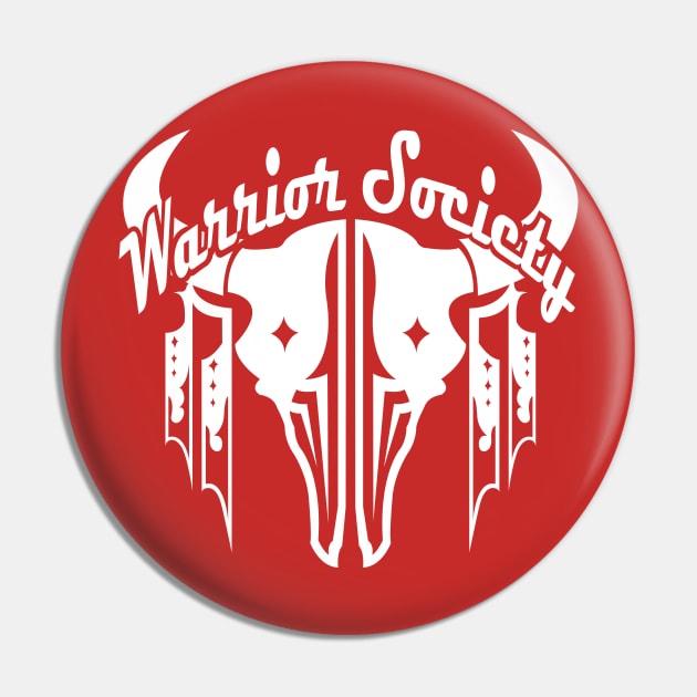 Warrior Society (Buffalo White) Pin by melvinwareagle