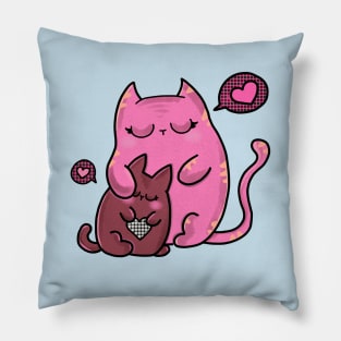 Cute Cats Hugging Pillow