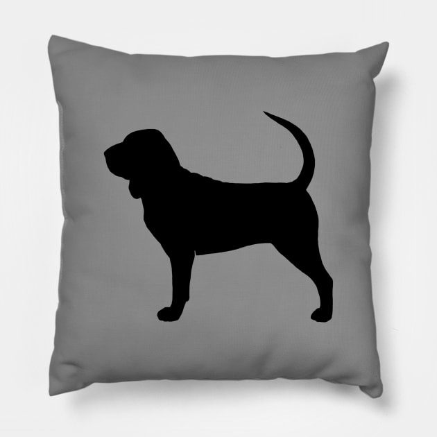 Bloodhound Silhouette Pillow by Coffee Squirrel