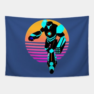 blue robots Tapestry