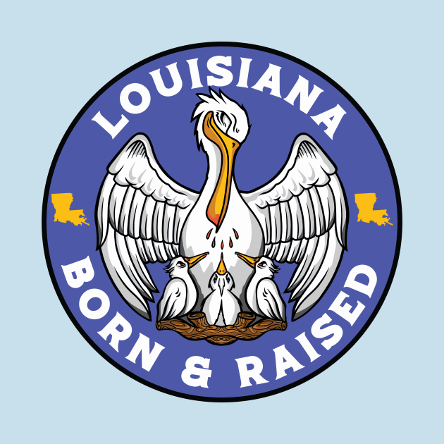 Louisiana Born & Raised // Louisiana State Flag // Louisiana State Pride by Now Boarding