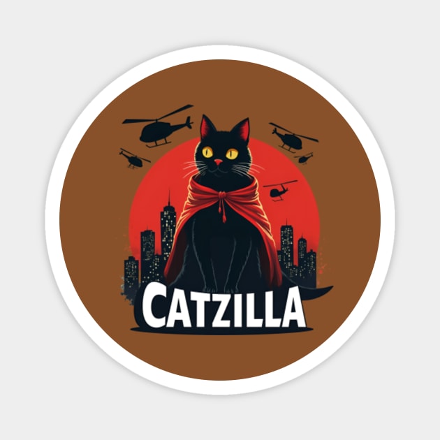 Catzilla Cute Art Japanese Cat - Catzilla Cute Art Japanese Cat ...