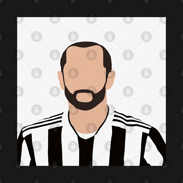 Giorgio Chiellini Minimalistic Face Art by GotchaFace