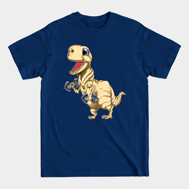 Discover Trex Dinosaur Bicep Curl Workout - Trex Dinosaur - T-Shirt