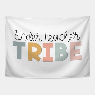 Kinder Teacher Tribe Muted Pastels Tapestry