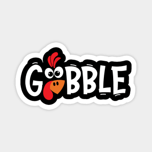 Gobble Gobble Thanksgiving Family Funny Fall Season Pumpkin Turkey Magnet