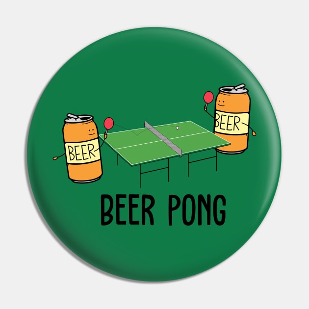 Beer Pong Pin by toddgoldmanart