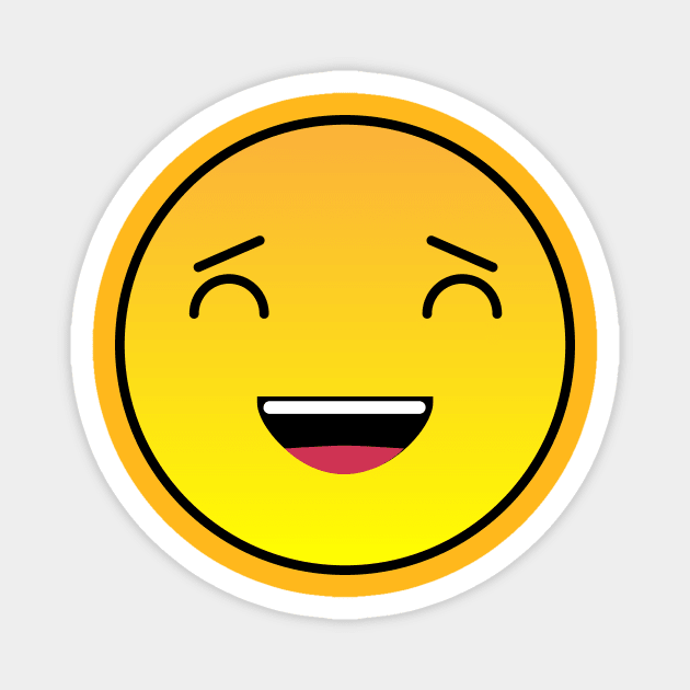 Happy (Eyes Closed) Emoji Emoji TeePublic