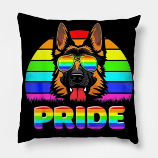 LGBT Gay Pride Shepherd T Shirt Vintage Dog Sunglasses Love Pillow