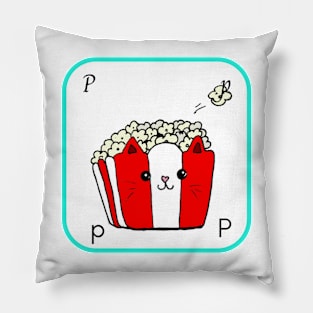 popcorn cat Pillow