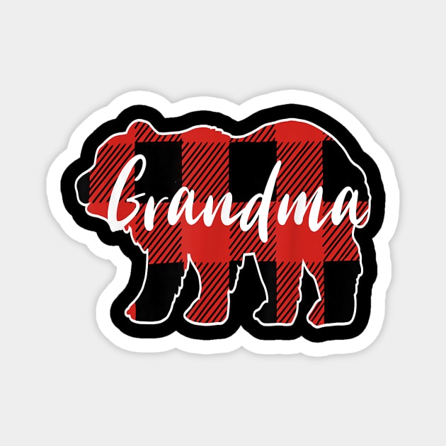 Black and Red Grandma Bear Magnet by brittenrashidhijl09