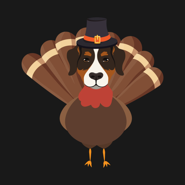 Disover cute bernese mountain dog turkey bird funny dog thanksgiving gift - Dog Thanksgiving - T-Shirt