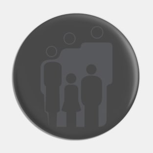 Family & Friends (Gray) Pin