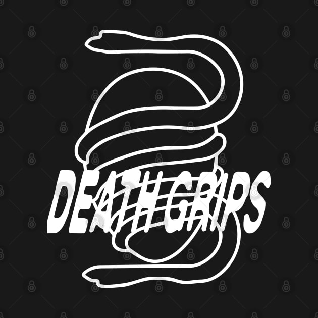 Death Grips Snake Egg Logo Minimalistic Black with Band Name by Irla