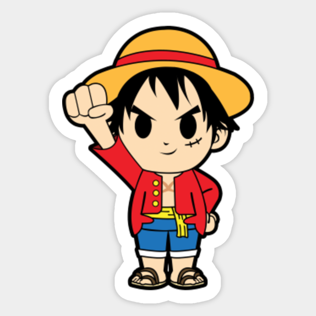 Luffy Chibi One Piece Anime Sticker Teepublic