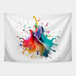 Colorful splashes of paint Tapestry