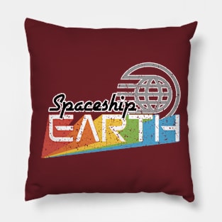 Spaceship Earth - Distressed Pillow