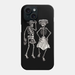 Couple dancing skull day of the dead. Phone Case