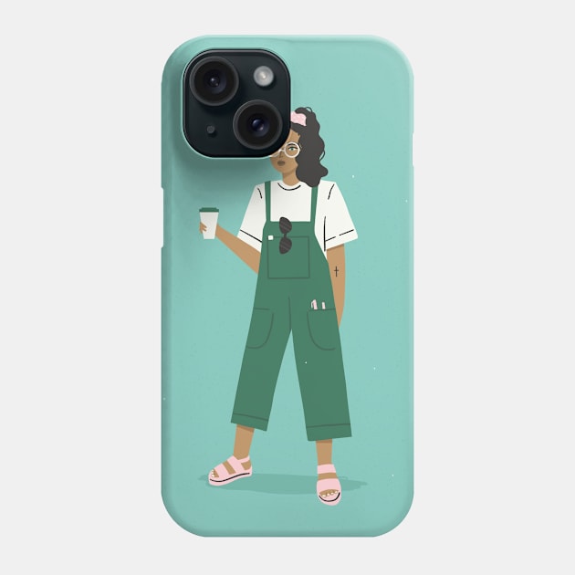 Coffee Girl Phone Case by Charly Clements