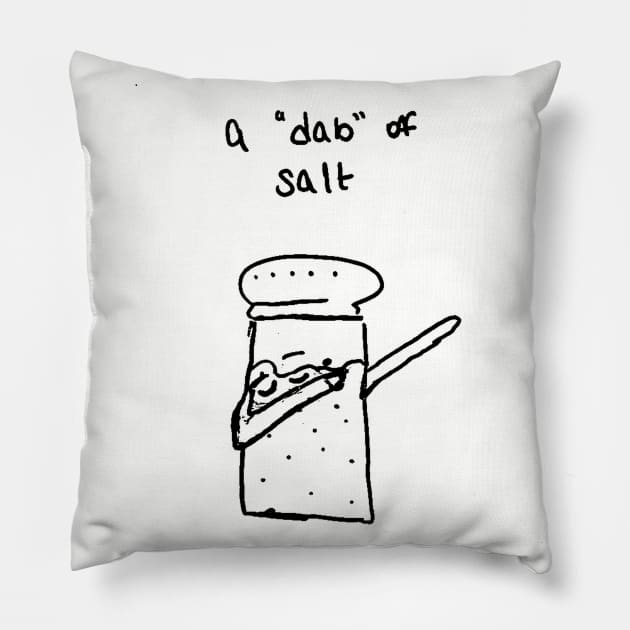 a dab of salt Pillow by hazydoodlez