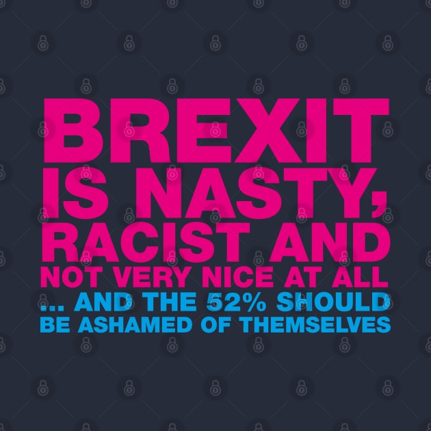 BREXIT IS NASTY ... TYPOGRAPHIC ANTI-BREXIT SLOGAN by CliffordHayes