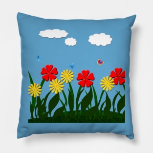 Naive nature scene Pillow