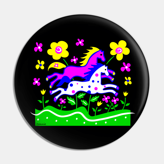 Galloping Horses Pin by Designs by Connie