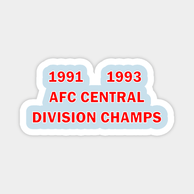 Houston Oilers 1991 1993 AFC Central Division Champs Magnet by Retro Sports