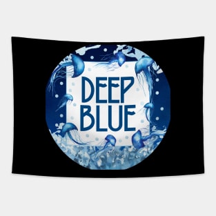Deep Blue Waters Tapestry