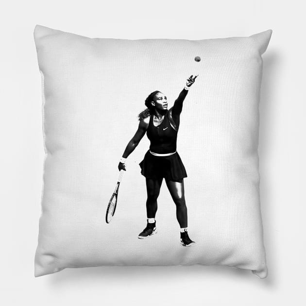 Serena Williams - Aesthetic Vintage Pillow by Deorans