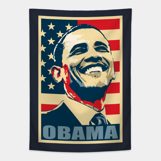 Barack Obama Poster Pop Art Tapestry by Nerd_art