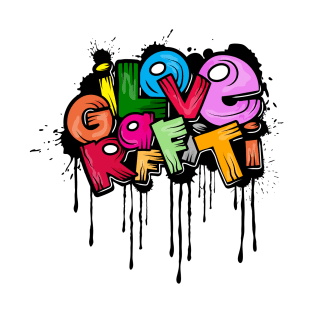 I Love Graffiti Design T-Shirt