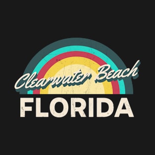 Clearwater Beach Florida Vintage Sunset T-Shirt