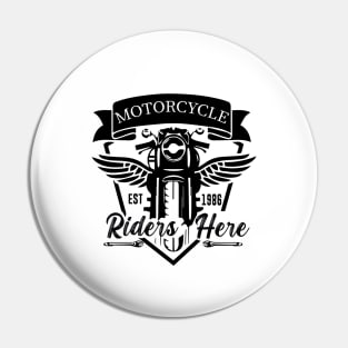 Motorcycle riders here - Bike lover and vintage style motorcycle Pin