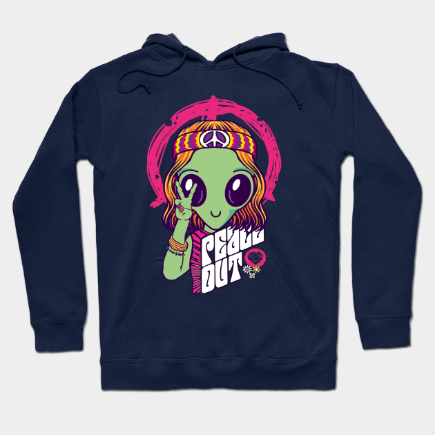 trippy alien hoodie