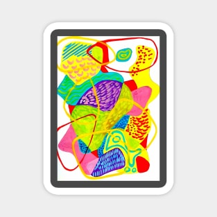 yellow abstract Magnet