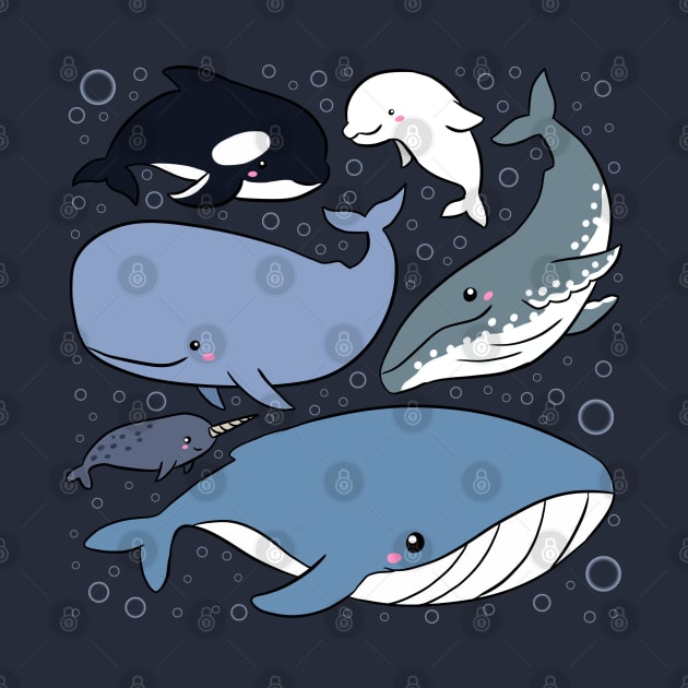 Cute Whales illustration by Yarafantasyart