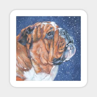 English Bulldog Fine Art Painting Magnet