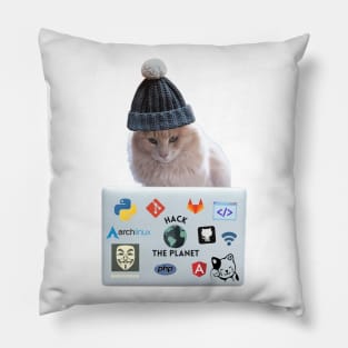 Hacker Cat Pillow