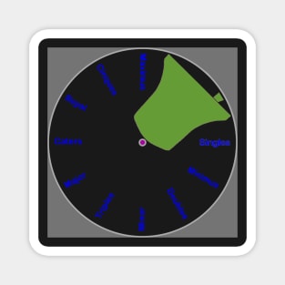 Bell Tower Wall Clock - Green Magnet