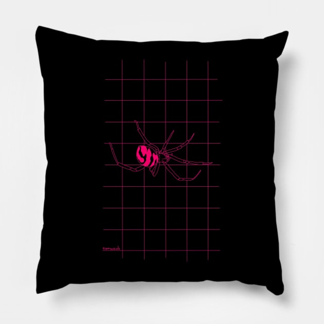 Pink widow Pillow by Namwuob