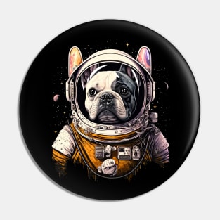 French Bulldog Astronaut Pin