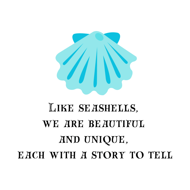 Seashell ocean quote beach items by CameltStudio