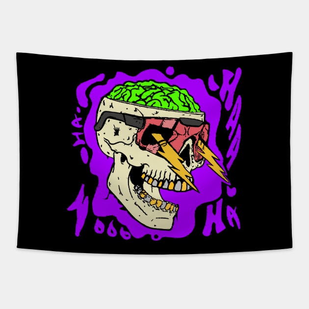 Skull funny, skull funny design, Tapestry by Store -smitch