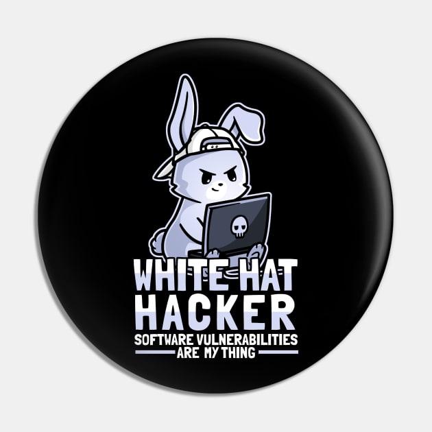 White Hat Hacker Ethical Hacking Cute Pin by NerdShizzle