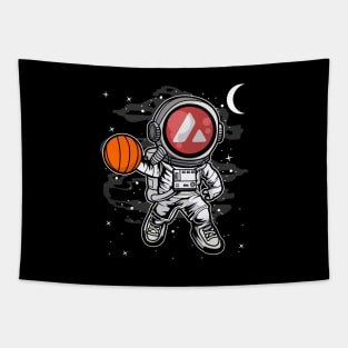 Astronaut Basketball Avalanche AVAX Coin To The Moon Crypto Token Cryptocurrency Blockchain Wallet Birthday Gift For Men Women Kids Tapestry